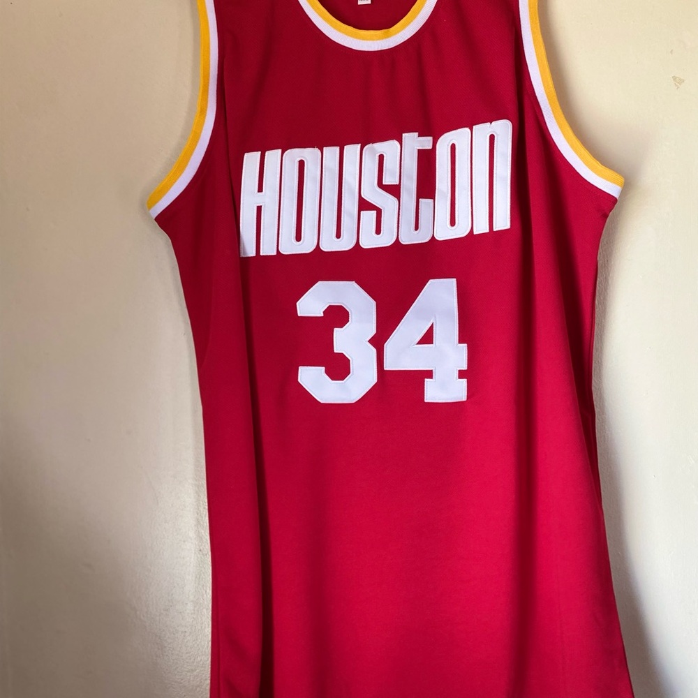 Olajuwon Embroidered Houston Rockets Nba Basketball Jersey